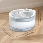 White Cat Drinking Fountain with Filtered Water - Image 5