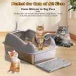 Large Stainless Steel Cat Litter Box - Durable & Easy to Clean - Image 3