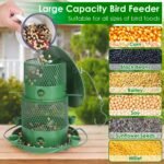 3-Tier Large Capacity Metal Hanging Bird Feeder with Water Cups & Perches - Image 6