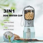 3-in-1 Portable Dog Water Bottle with Food Container & Waste Bag