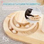 Mushroom Cat Scratching Post with Interactive Ball Toy - Image 4