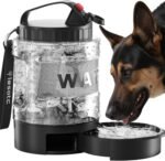Portable Dog Travel Water Bottle with Collapsible Bowl - 77oz