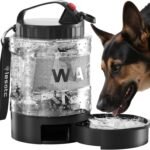 Portable Dog Travel Water Bottle with Collapsible Bowl - 77oz
