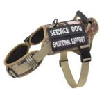 Adjustable Tactical Dog Harness with Camouflage Pattern