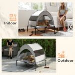 Elevated Outdoor Dog Bed with Canopy and Cooling Pad - Image 5