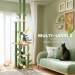 Adjustable Floor-to-Ceiling Cat Tree with Hammocks & Scratching Posts - Image 8