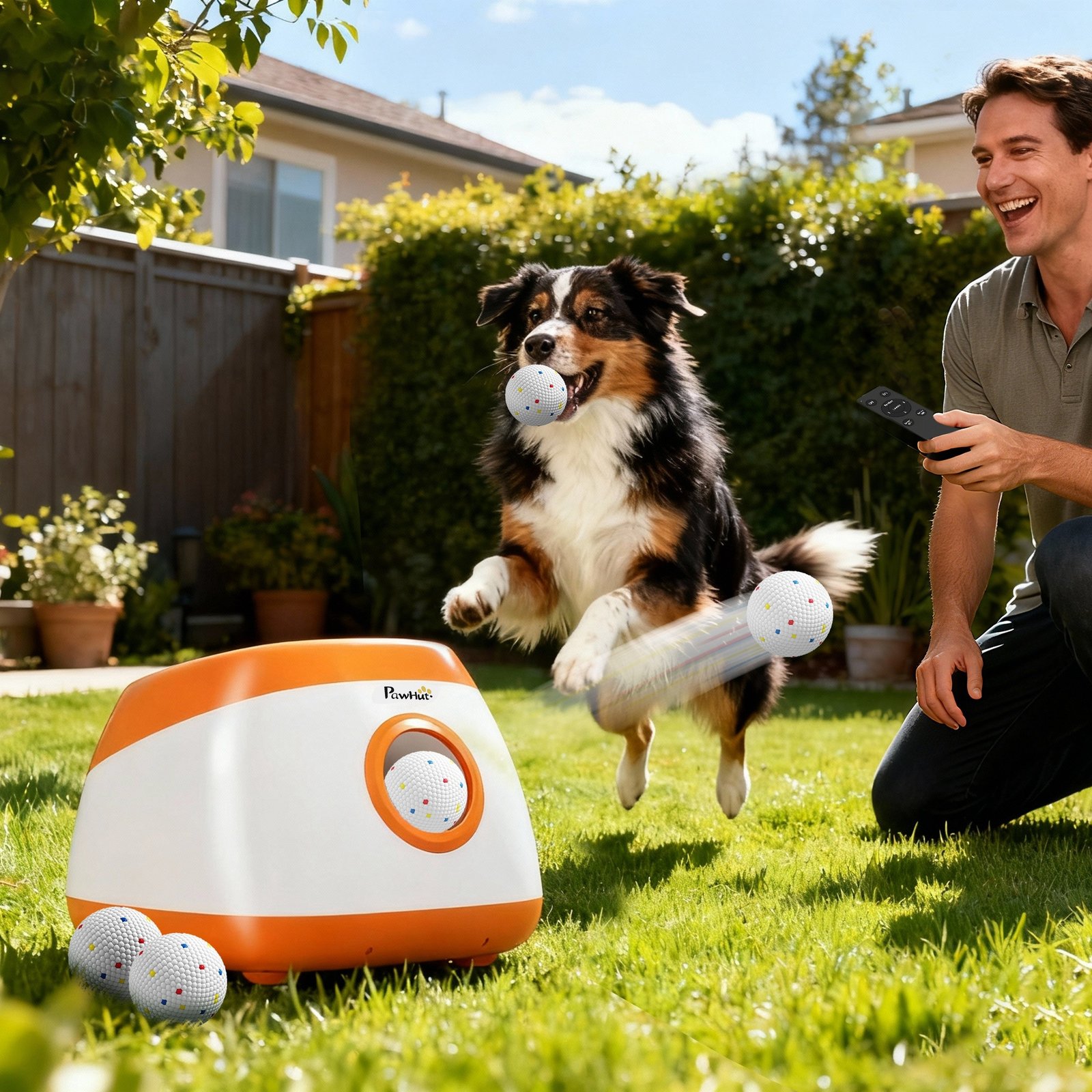 30081313-7c2e-4648-bf7d-2ed5dd1ecb05.jpg Automatic Dog Ball Launcher with Remote Control and Adjustable Distance - Image 1