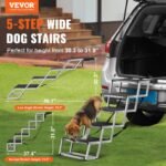 Adjustable 5-Step Dog Stairs for Cars and SUVs - Up to 150 lbs - Image 2