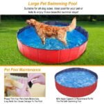 Foldable Portable Dog Swimming Pool with Drain Valve - 63 Inch - Image 5