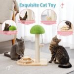 Mushroom Cat Scratching Post with Interactive Ball Toy - Image 8