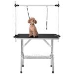 Adjustable Folding Dog Grooming Table with Storage Rack - Image 5