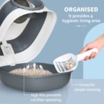 Modern Enclosed Cat Litter Box with Scoop & Air Freshener - Image 6