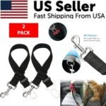 Adjustable Black Nylon Pet Collar 2 Pack
