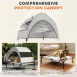 Elevated Outdoor Dog Bed with Canopy and Cooling Pad - Image 2