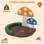 3-in-1 Multifunctional Mushroom Cat Tree with Scratch Board & Bed - Image 8