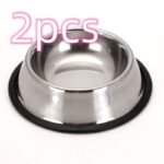 Classic Stainless Steel Pet Bowls - Multiple Sizes - Image 2
