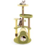 Multi-Level Avocado Cat Tree with Plush Perches & Scratching Posts - Image 8