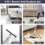 4-in-1 Adjustable Broom and Dustpan Set with Small Brush - Image 5