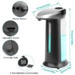 Automatic Touchless Hand Sanitizer Dispenser 16.9oz - Black - Image 5