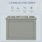 Elevated Dog Food Stand with Storage for Large Dogs - Image 4