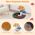 3-in-1 Multifunctional Mushroom Cat Tree with Scratch Board & Bed - Image 6