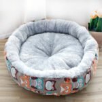 Cozy Padded Pet Bed for Dogs and Cats with Round Cotton Filling