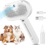 3-in-1 Pet Steam Brush with Spray for Cat and Dog Grooming