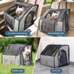 Portable Foldable Waterproof Pet Car Cage with Dog Mat - Image 4