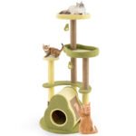 Multi-Level Avocado Cat Tree with Plush Perches & Scratching Posts - Image 3