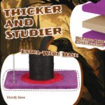 Wizard Hat Cat Scratching Post with Spring Toy - Purple - Image 6