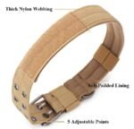 Tactical Dog Collar with Neoprene Lining - M & XL Sizes - Image 5