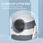 Modern Enclosed Cat Litter Box with Scoop & Air Freshener - Image 3