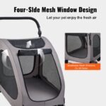 Pet Stroller with 4 Wheels and 160lbs Capacity, Portable Dog Carrier - Image 3