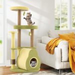 Multi-Level Avocado Cat Tree with Plush Perches & Scratching Posts - Image 9