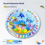 Inflatable Cat Water Playmat with Ocean and Shark Designs - Image 4