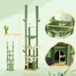 Adjustable Floor-to-Ceiling Cat Tree with Hammocks & Scratching Posts - Image 2