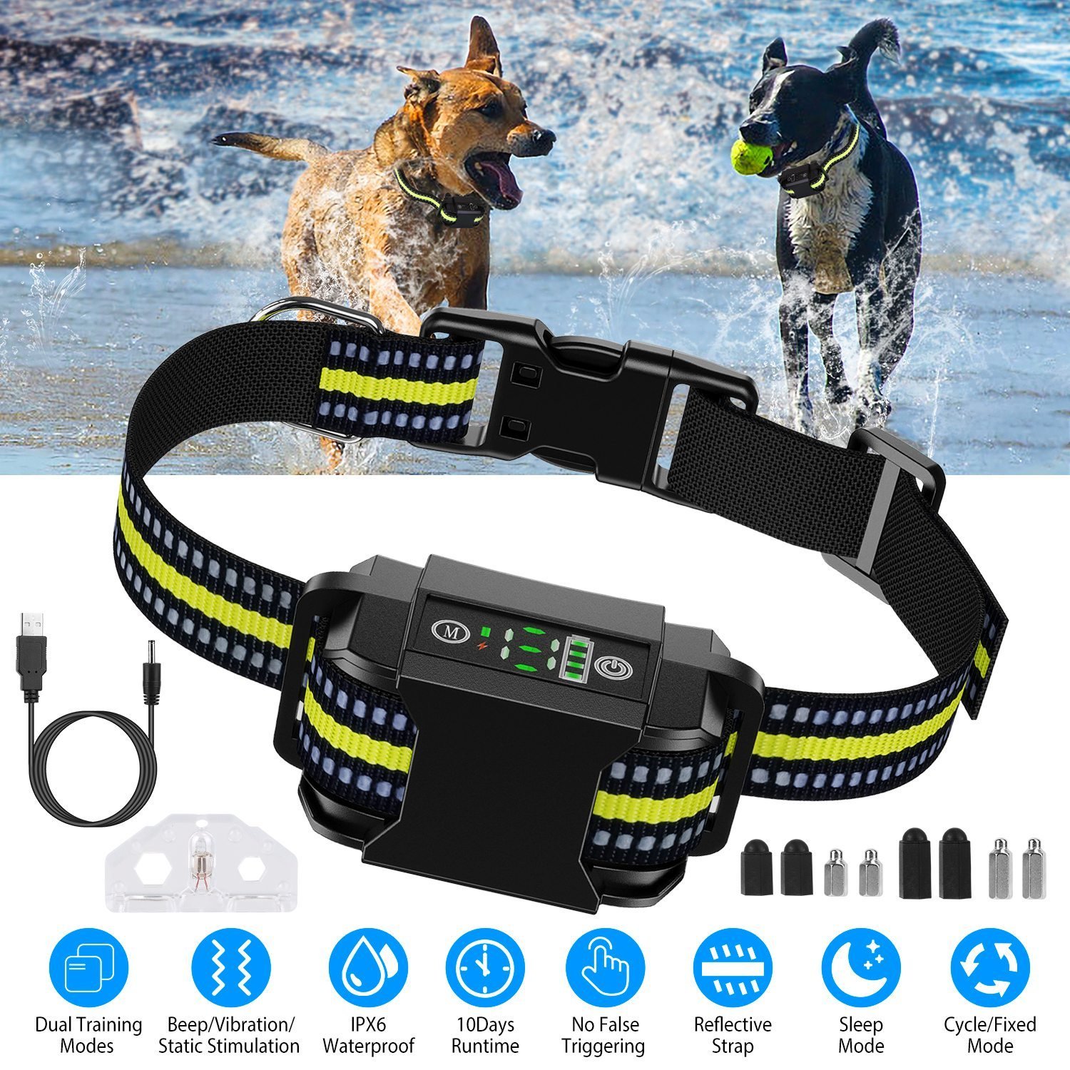 8afbc531-0402-434b-981b-17b8b2e0661c.jpg Rechargeable Anti Bark Dog Collar with Vibration & Static Modes - Image 1