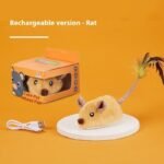 Interactive Cat Toy in Grey and Yellow - Image 2