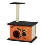 Halloween Cat Tree with Sisal Scratching Post and Plush Condos - Image 8