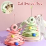 Four-Layer Interactive Cat Toy with Rolling Balls