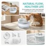 White Cat Drinking Fountain with Filtered Water - Image 3