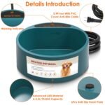 Heated Pet Water Bowl for Cats and Dogs – 74oz Capacity, Waterproof - Image 9