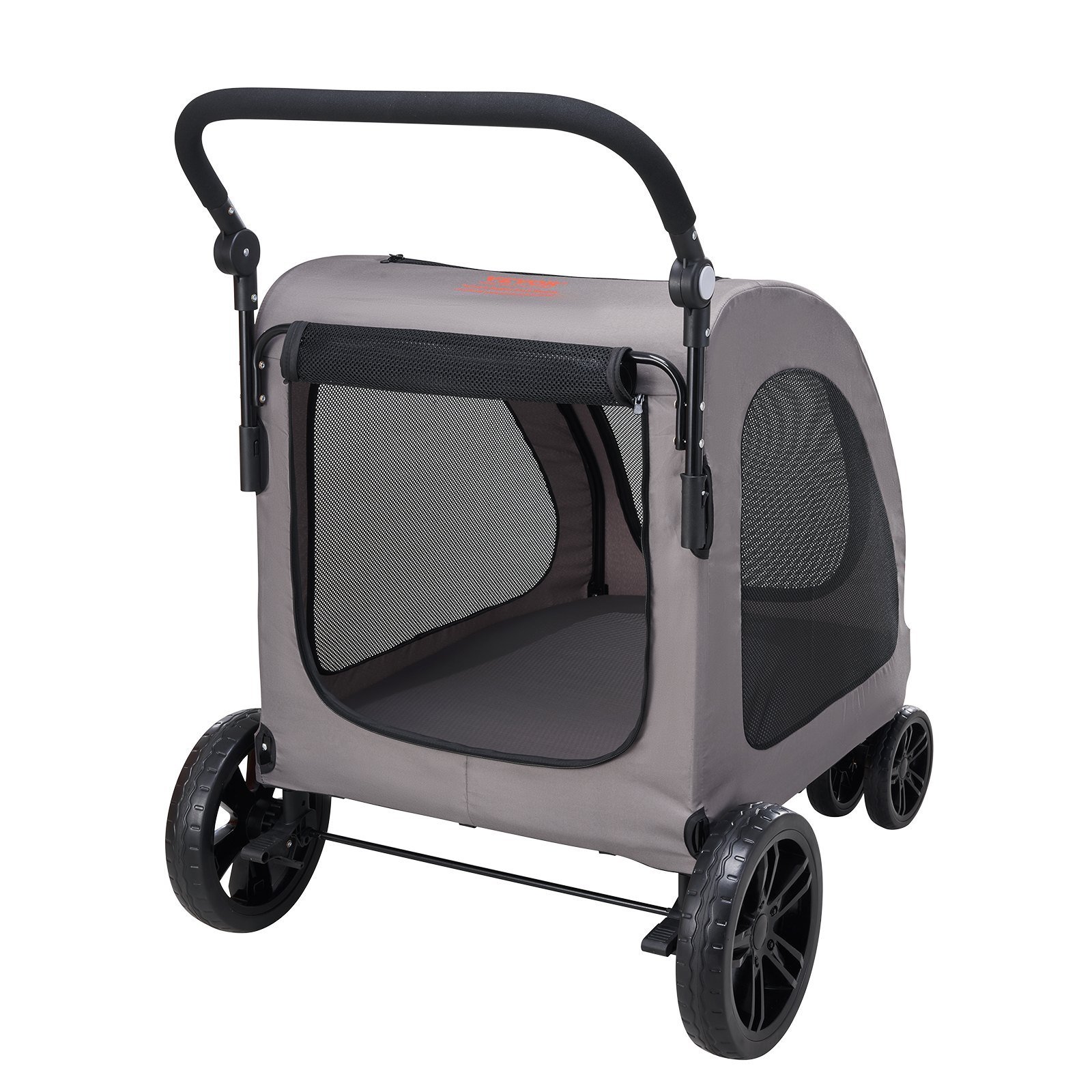 98f95981-206b-45b3-8b6f-a97000a3c46f.jpg Pet Stroller with 4 Wheels and 160lbs Capacity, Portable Dog Carrier - Image 1
