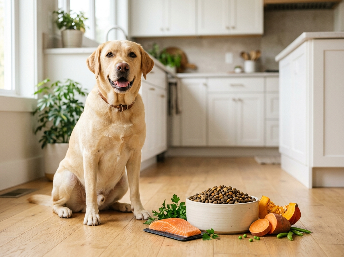 Labrador_Retriever_sitting_near