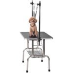 Adjustable Folding Dog Grooming Table with Storage Rack - Image 8