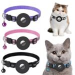 Reflective Waterproof Nylon Collar Holder Case for AirTag - Pet ID Cover for Cats & Dogs
