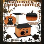 Halloween Cat Tree with Sisal Scratching Post and Plush Condos - Image 9