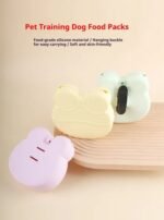 Silicone Dog Treat Bag with Hanging Buckle for Training