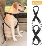 2-Pack Adjustable Dog Car Seat Belt Leash for Pet Safety