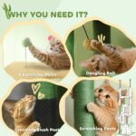 Adjustable Floor-to-Ceiling Cat Tree with Hammocks & Scratching Posts - Image 7